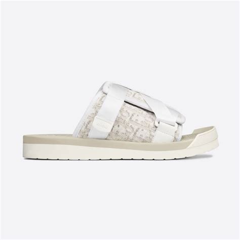 white dior slide|Dior slippers women.